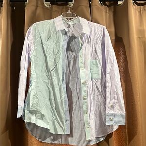 Striped Button-Up Shirt